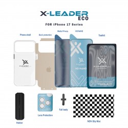 X-LEADER ECO بكج حماية متكامل 6في1 للأجهزة الحديثة , ايفون 17 - الاكثر حماية