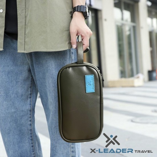 X-LEADER iPhone 17 Protection Bundle with Leather Handbag - بكج الحماية المتكامل لهواتف آيفون 17 مع شنطة جلدية فاخرة